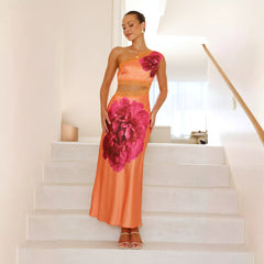 Vestido sin mangas, corte entallado, top de tubo, vestido midi con tirantes