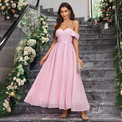 Elegantes Bandeau-Trägerkleid in Unifarbe, langes, figurbetontes, rückenfreies Abendkleid