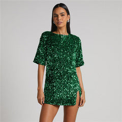 Backless Sequin Dress Nightclub Party Dress
