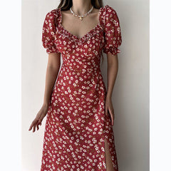 Fresh Sweet Floral Lace Dress