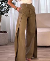 Hose mit weitem Bein und asymmetrischem Design