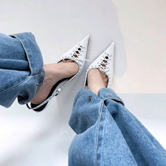 Old Money Aesthetic Lace Up Mules