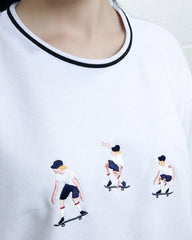 T-Shirt mit Ollie-Stickerei