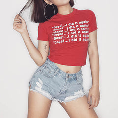 Ups!...Ich habe es wieder getan Crop Tee