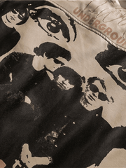 Chaqueta universitaria extragrande de cuero sintético