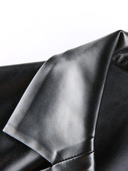 Lässiger Blazer aus PU-Leder
