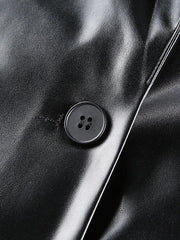 Lässiger Blazer aus PU-Leder