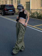 Y2K Baggy Fallschirmhose