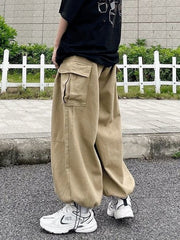 Vintage Baggy Cargohose Faltentaschen