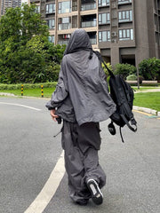 Y2K übergroße Fallschirm-Cargohose