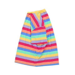 Pastellfarbenes Oversize-T-Shirt mit Streifen