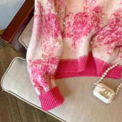 Weicher Strickpullover mit Perlen