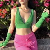 Permanent Vacation Set aus Oberteil und Handschuhen