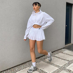 Minifalda de tenis blanca plisada