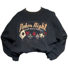 Poker Night Embroidered Pullover