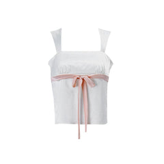 Portrait Fashion Satin-Top mit Fliege