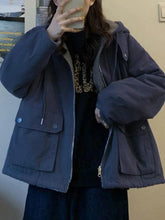 Preppy Wendejacke aus Lammwolle mit Kapuze