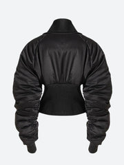 Chaqueta acolchada de pana con cremallera