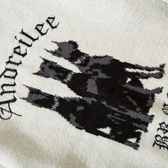 Y2K Streetwear 3D Dobermann Grafik Strickpullover von Andreilee