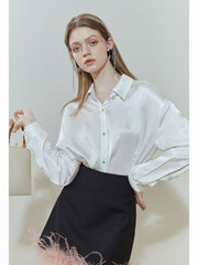 Satinbluse im Pure Design