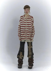 Strickjacke mit Kapuze und Hasenohren