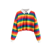 Top con cuello arcoíris