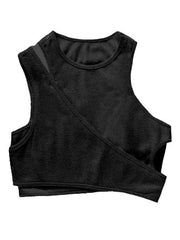 Geripptes Crop-Tanktop-Set