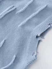 Zerrissene Pullunderweste mit Quasten