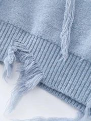 Zerrissene Pullunderweste mit Quasten