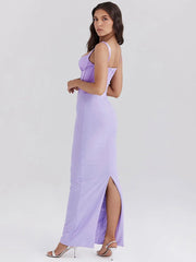 Satin Camisole Sleeveless Bodycon Long Dress