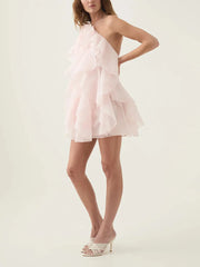 Locker geschnittenes Minikleid mit Applikationen