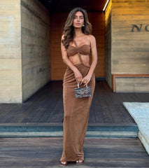 Cut Out One Piece High Waist Bodysuit Crochet Dress