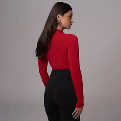 Hollowed Out Long Sleeve Bodysuit