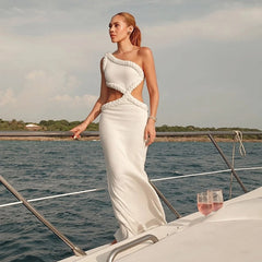 Cut Out One Piece High Waist Bodysuit Crochet Dress