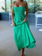 Solid Open Back Ribbed Stretch Knit Midi Dress