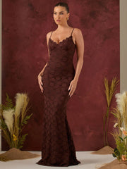 Spaghetti Strap Backless Maxi Dress