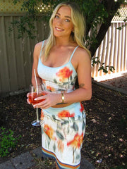 Print Floral Spaghetti Strap Top Mini Skirt Set