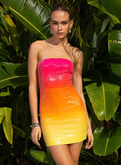 Pailletten-Ombré-Minikleid