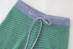 Holiday Retro Shorts Suit Lace Up Knitted