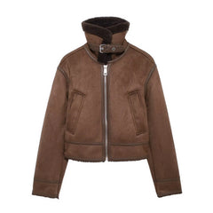 Turn Down Collar Reversible Jacket