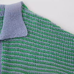 Holiday Retro Shorts Suit Lace Up Knitted