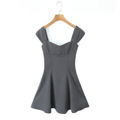 Cross Lacing up Back Mini Dress