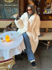 Winter Fur Feather Overcoat Loose Streetwear Jacket