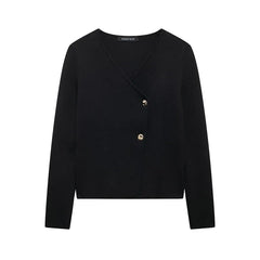 Long Sleeve Asymmetry Knitted Cardigan