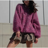 Sequin Mohair Sweater