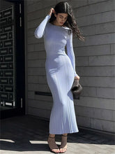 Ribbed Long Sleeve Maxi Dress