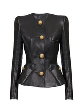 Black PU Leather Shrug Jacket