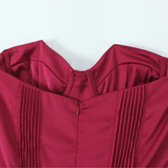 Bra Chest With Wire Satin Strapless Dress