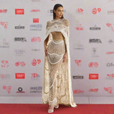 Pearls Mermaid Wedding Party Prom Dresses With Cape