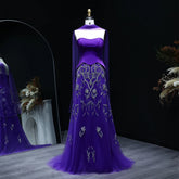 Tulle Strapless Sequined Evening Dress